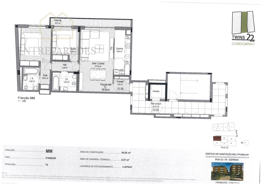 NEW 2 BEDROOM APARTMENT IN THE CENTER OF ESPINHO FOR PURCHASE, ESPINHO, AVEIRO - PORTUGAL